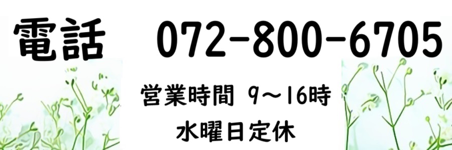 電話　072-800-6705
水曜日定休